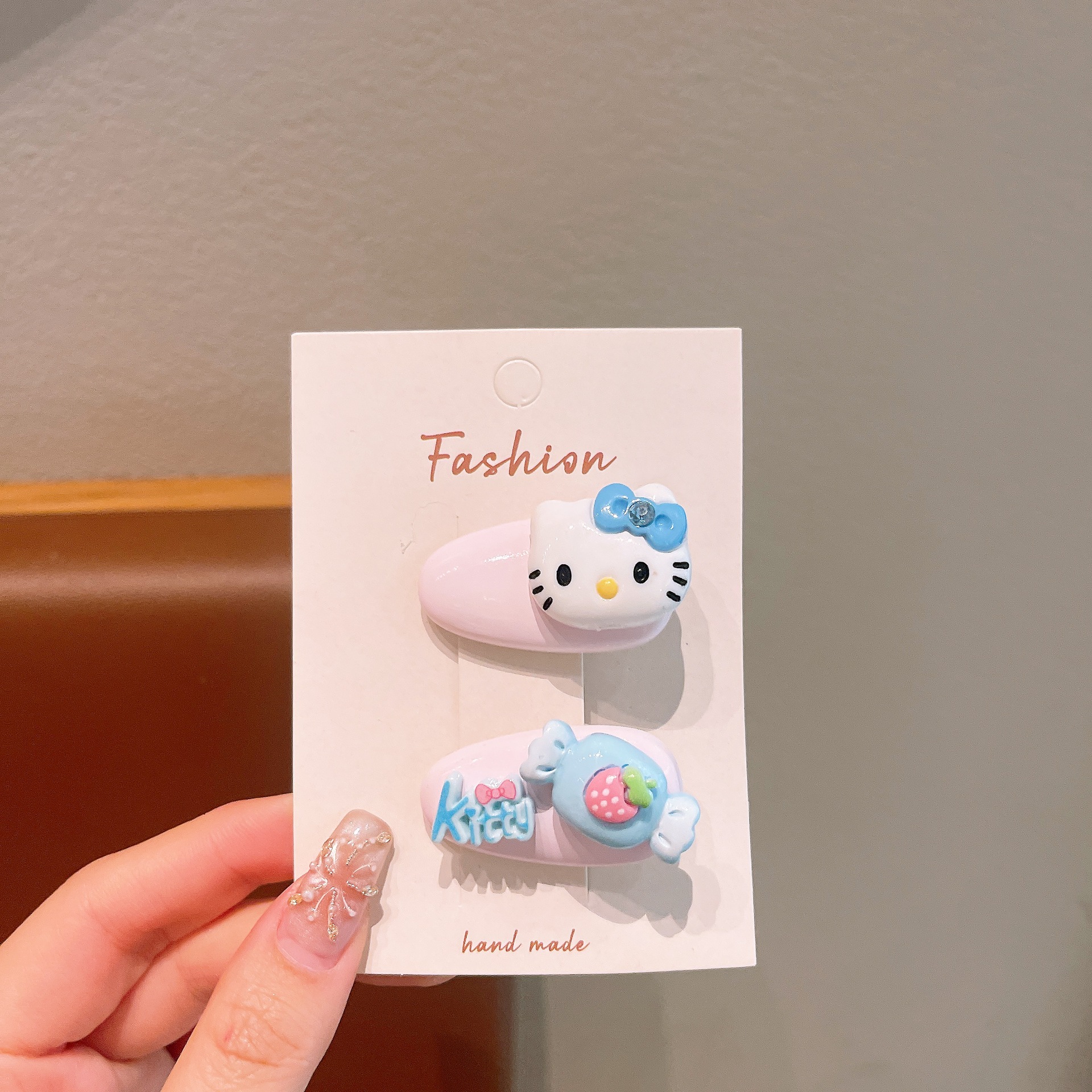 Baby Super Germination Card Cute caricatura gatito clip para el cabello para niños no daña clip de frangeo dulce clip lateral