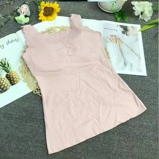 Nuevo chaleco de terciopelo de terciopelo cálido confortable, cálido, no hinchado con cojín de pecho sin marcas, chaqueta interior