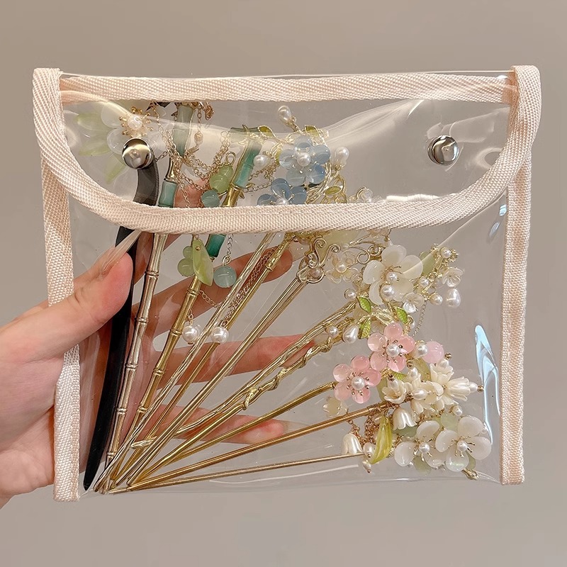 Nuevo estilo antiguo chino flores pinzas de cabello de mujer de alta calidad pinzas de cabello de cabello de cabello de mariposa de estilo chino