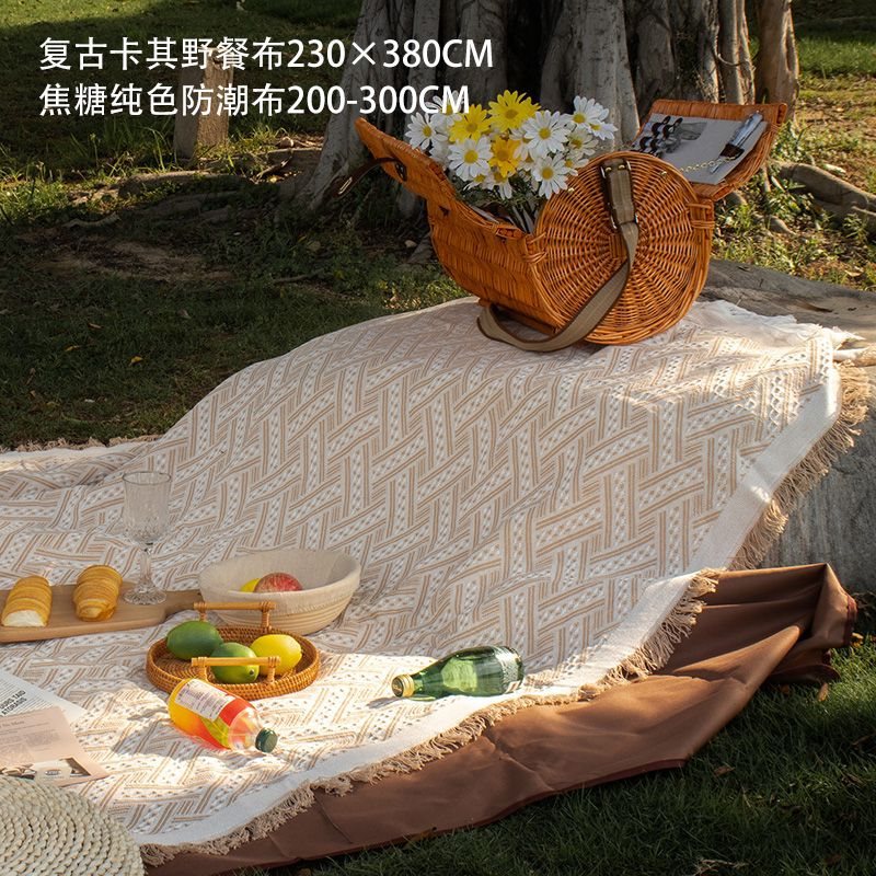 카키 230*380+ 카라멜 무지 방습천