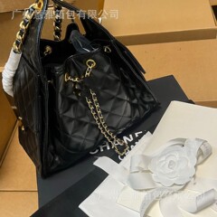 25bag新款hobo油蜡皮菱格链条水桶包鱼子酱腋下托特小香风女包