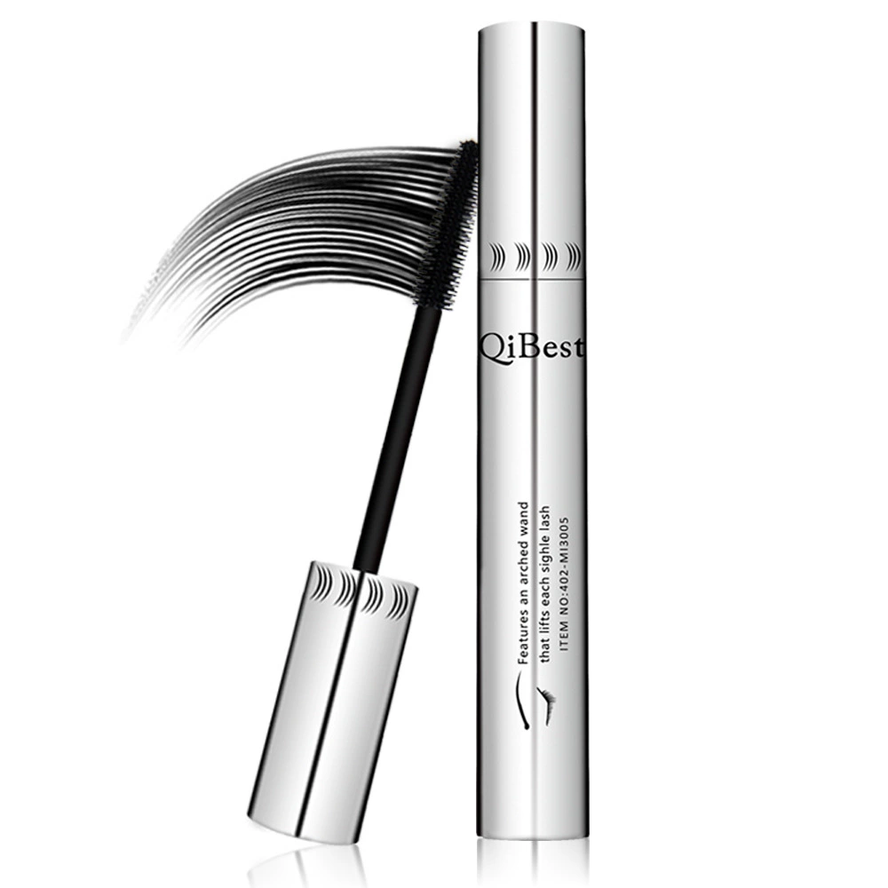 Тушь для ресниц QIBEST Silver Tube Big Eyes, тонкая, длинная, густая, завивающая, водостойкая, не размазывается, прямая поставка с фабрики.