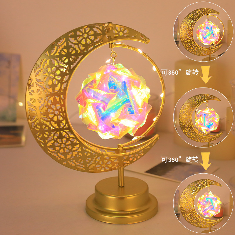 회전하는 매달린 컬러풀한 공