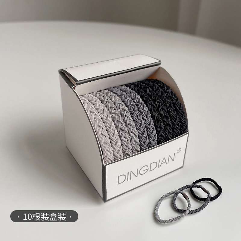 Banda de goma de cola de caballo alta elástico durable cuerda de pelo banda de pelo femenino lazo de pelo no hace daño pelo cuerda de pelo cubierta de cuero Internet celebridad verano