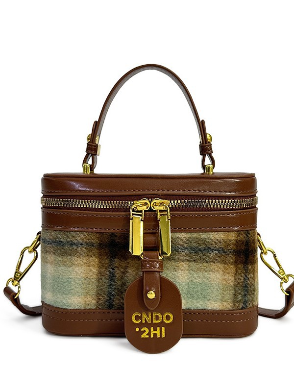 Color de contraste leopardo retro caja de mano bolso pequeño para mujeres 2026 nuevo lana leopardo práctica mochila de hombro