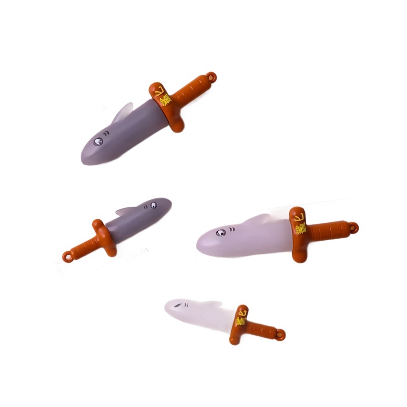 Gran tamaño lindos brazos de tiburón suave de PVC juguetes de tiburón brazo extraño homófono terrier color ultravioleta decoloración de tiendas regalo