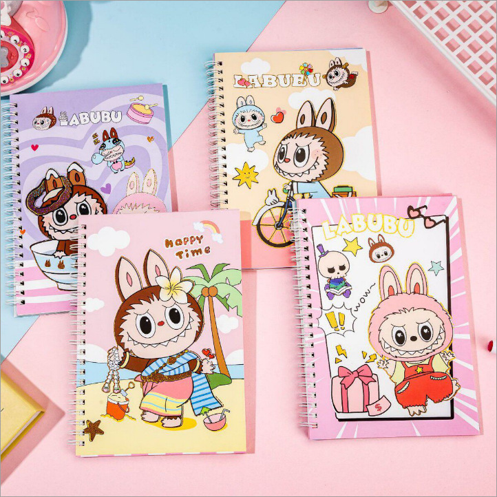 Cuaderno Espiral Dibujos Animados de Giro Horizontal para Estudiantes