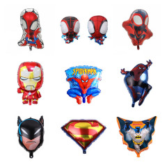 新型スパイダーマンのアルミニウム膜の風船の子供のおもちゃのアイアンマンのスーパーマンのバットマンの誕生日は風船の卸売りを手配します。