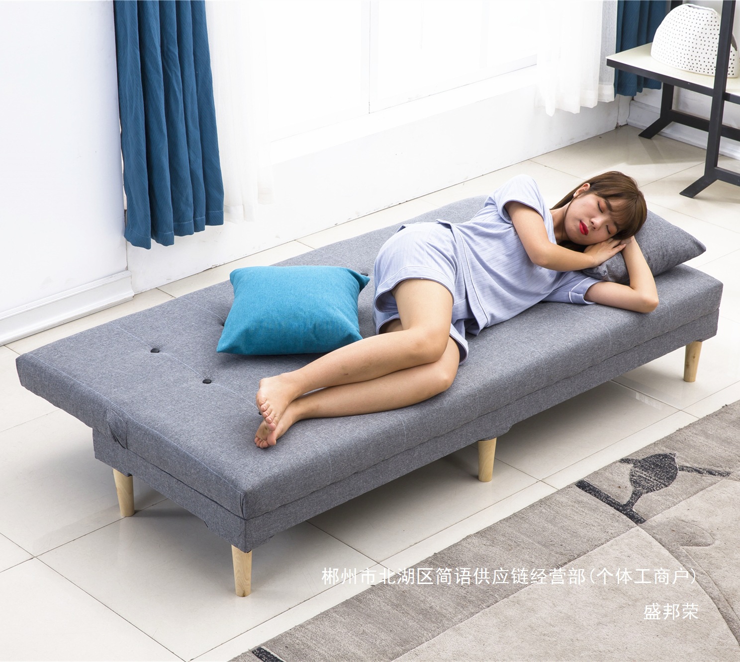 Fábrica directa sofá pequeño tipo simple cama plegable alquiler de alquiler económico esquina sala de estar dormitorio tienda al mediodía