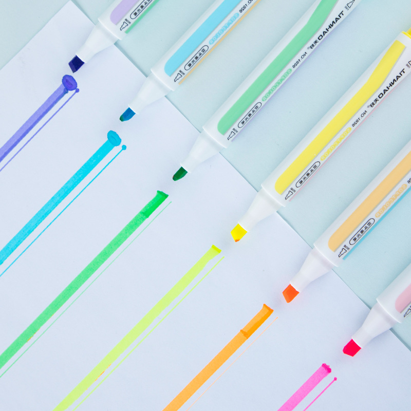 1926-6 pastel pluma de Alta Luz 6-color estudiante resaltador graffiti pintura mano marcador pluma regalos creativos