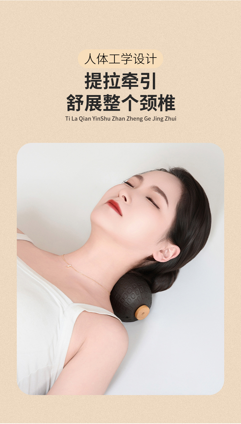 Black Purple Clay Peanut Moxibustion Neck Pillow with 108 Aged Moxa Sticks and Towel for Adult Warm Compress Care specifications