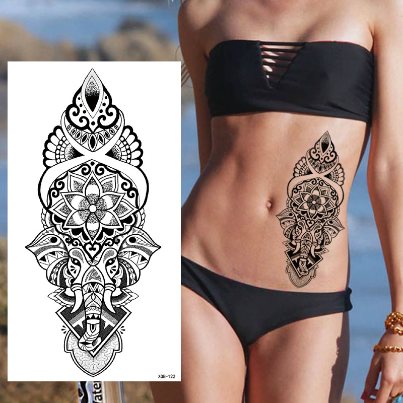 Pegatinas de tatuaje dibujos animados flor brazo pegatinas medio brazo completo oso ciervo divertido transfronterizo color creativo tatuaje pegatinas al por mayor