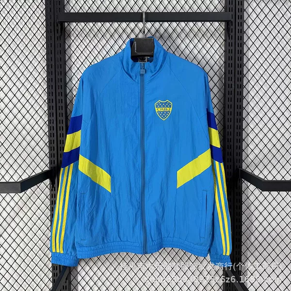 Boca Juniors blue training jacket casual long-sleeve football jacket warm-up spring and autumn