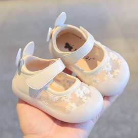 夏季新款小童软底学步鞋子女宝宝凉鞋公主鞋0-1一2岁婴儿洋气单鞋
