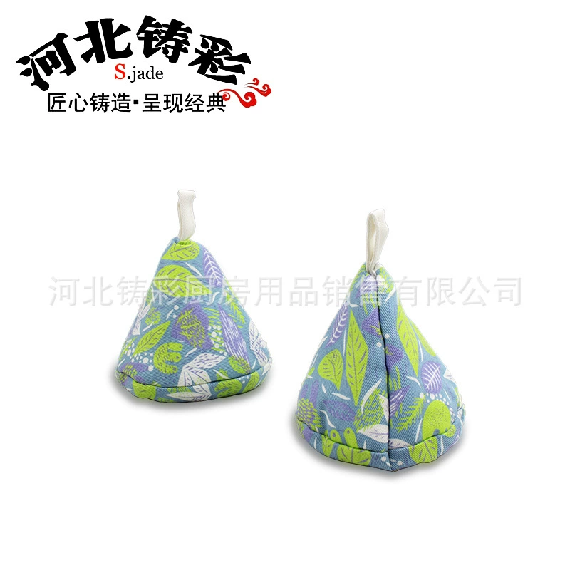 Треугольник хлопок анти-ожогов крышка Эмаль горшок ручка перчатки Высокая термостойкость теплоизоляция японский горшок крышка хлопчатобумажной ткани можно повесить утолщенный