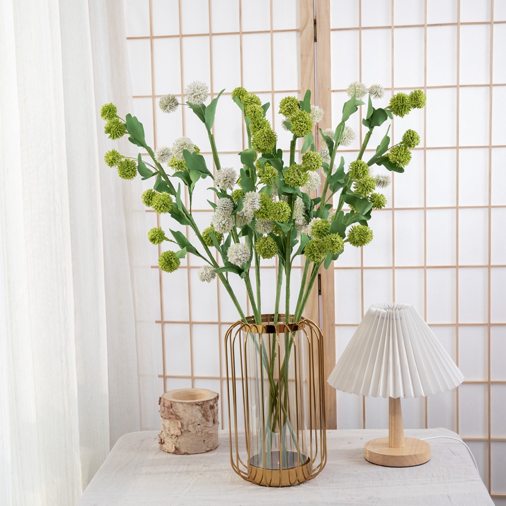 跨境刺球仿真花廠家假花綠植物批發婚慶裝飾工藝品INS風MW61217