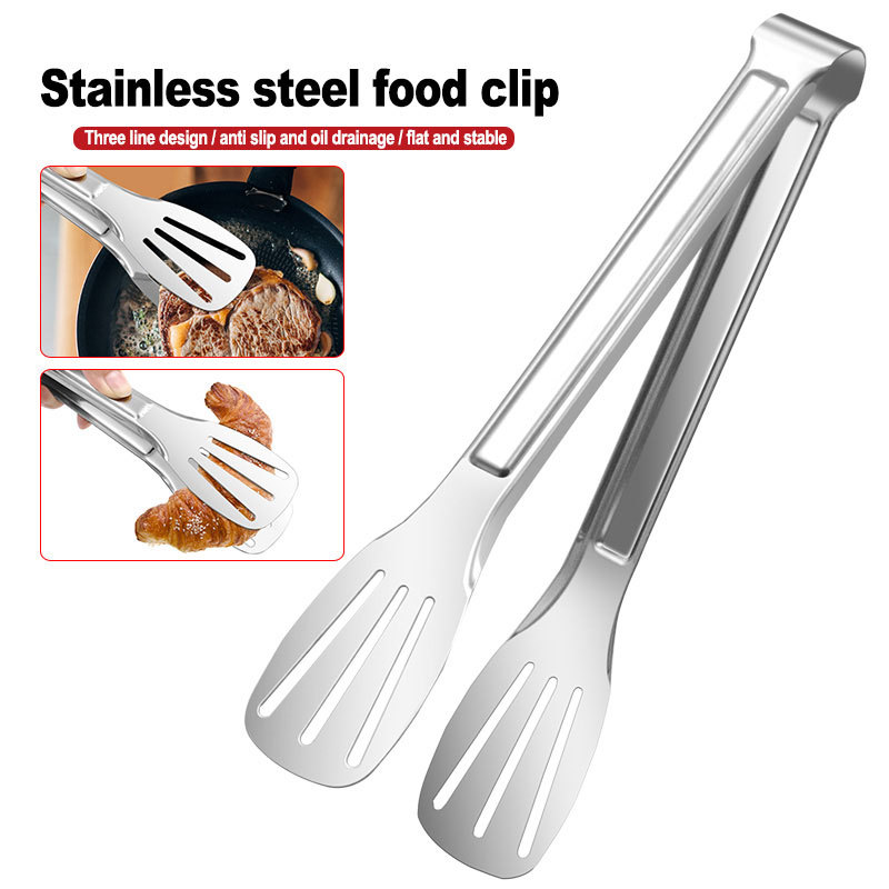 Kitchen practical gadget stainless steel barbecue clip barbecue clip bread clip buffet food clip baking tool