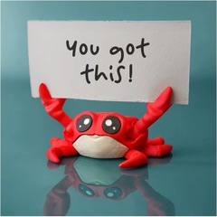 国境を越えた新製品 Magnetic Crab Desk Buddy 磁気カニデスクトップバディノートホルダー装飾