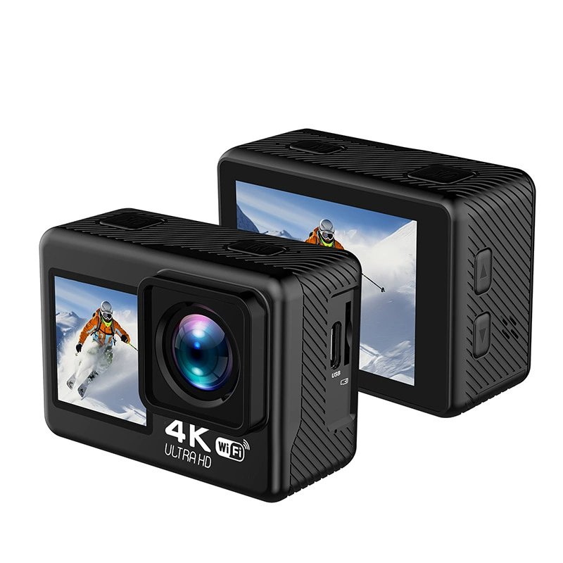 Экшн-камера Quanzhi V8, 4K двойной экран, 30 м водонепроницаемость, EIS & WiFi