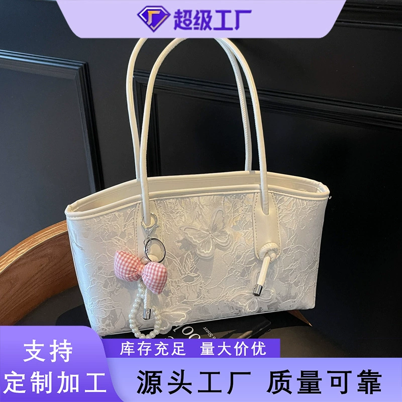 Повседневная текстура сумка большой емкости 2025 весна новый нишевой дизайн мода иностранная леди на одно плечо Тот сумка