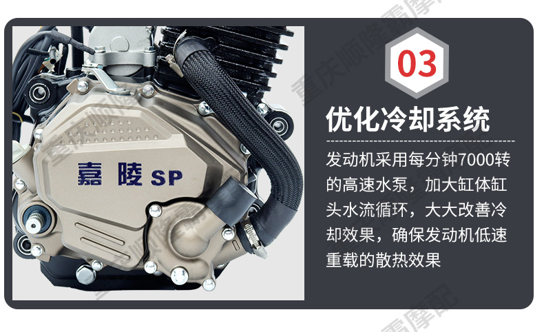 Jialing Brand Three-Wheel Motorcycle Engine 175 200 250 300 350 Water-Cooled Engine Original Genuine Product