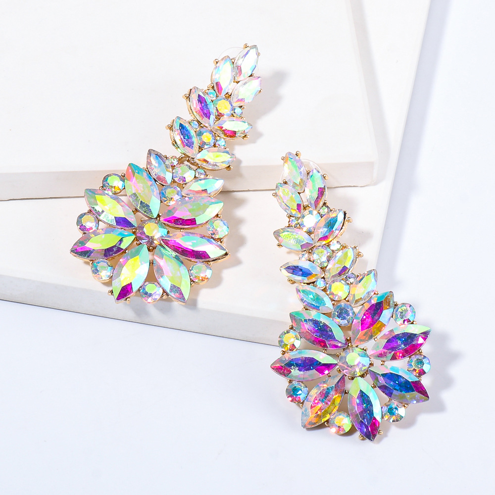 Fashion Diamond Alloy Earrings Ear Studs display picture 15