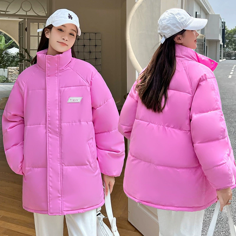 В наличии 2023 новая зимняя одежда маленькое хлопковое пальто пуховая куртка с хлопковой подкладкой короткое свободное утепленное хлебное пальто в Корейском стиле женское