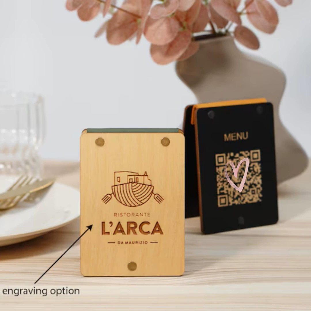 Personalized creative customized wooden QR code ordering card restaurant ordering card best friend couple creative personalized gift