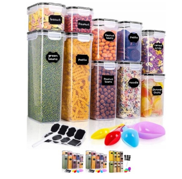 Transfronterizo en stock PP crisper sellado tarro refrigerador Cocina Comida tarro granos almacenamiento tarro snack almacenamiento