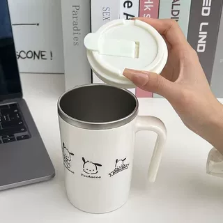 304不锈钢咖啡杯双层隔热牛奶马克杯ins情侣水杯高颜值随手带盖杯