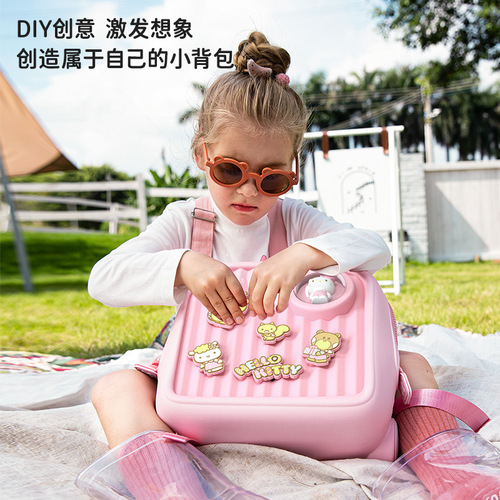 Children's Travel Dual-Shoulder Small Backpack DIY Pattern Crossbody Bag Lightweight Kindergarten Student Cute Schoolbag