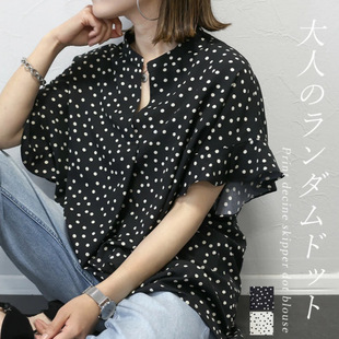 Korean Japanese Lotte foreign trade new style 2025 short-sleeved short-sleeved chiffon top shirt shirt loose large size summer