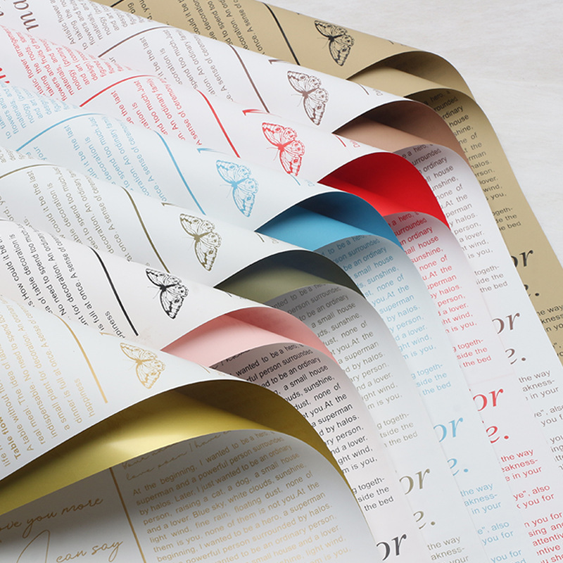 HUAXI Jardín del Edén Inglés papel de embalaje florista flores regalos ramo de flores materiales de embalaje comercio exterior al por mayor