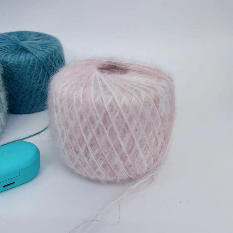 모헤어 가죽 파우더 더블 화이트 핑크 실버 실