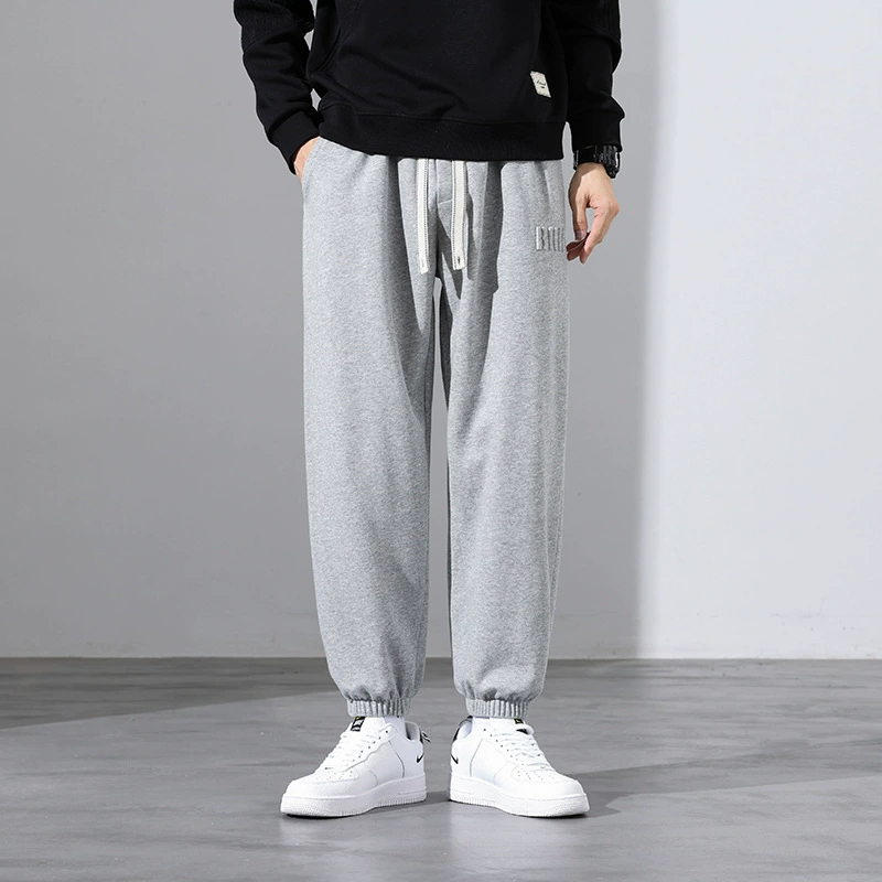 Большие размеры M-8XL Спортивные штаны Мужские модные брендовые свободные брюки до щиколотки Корейские модные повседневные брюки
