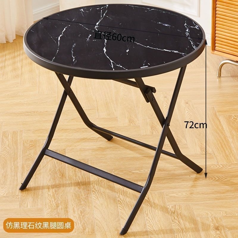 Mesa de comedor redonda al aire libre mesa de vidrio pequeña mesa de comedor doméstica silla portátil mesa cuadrada mesa plegable simple image 14