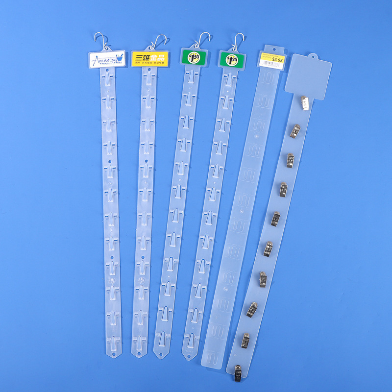 Factory Direct supply hook PP hanging strip pvc food hanging strip transparent hanging strip plastic injection molding hanging strip supermarket hanging strip