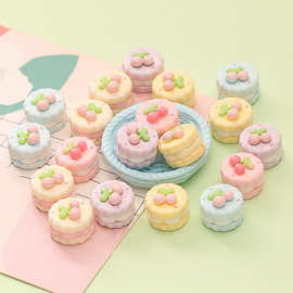 可爱小号樱桃夹心饼干 diy手工奶油胶美甲钥匙扣发夹树脂饰品配件