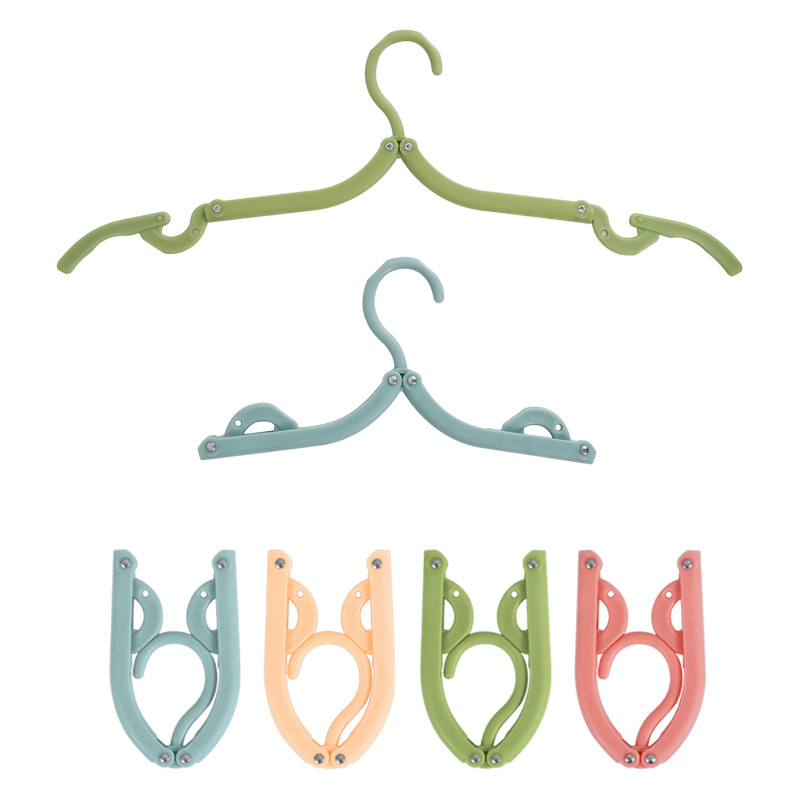 户外折叠衣挂旅行出差便携三折晾衣架可伸缩收纳魔术衣架