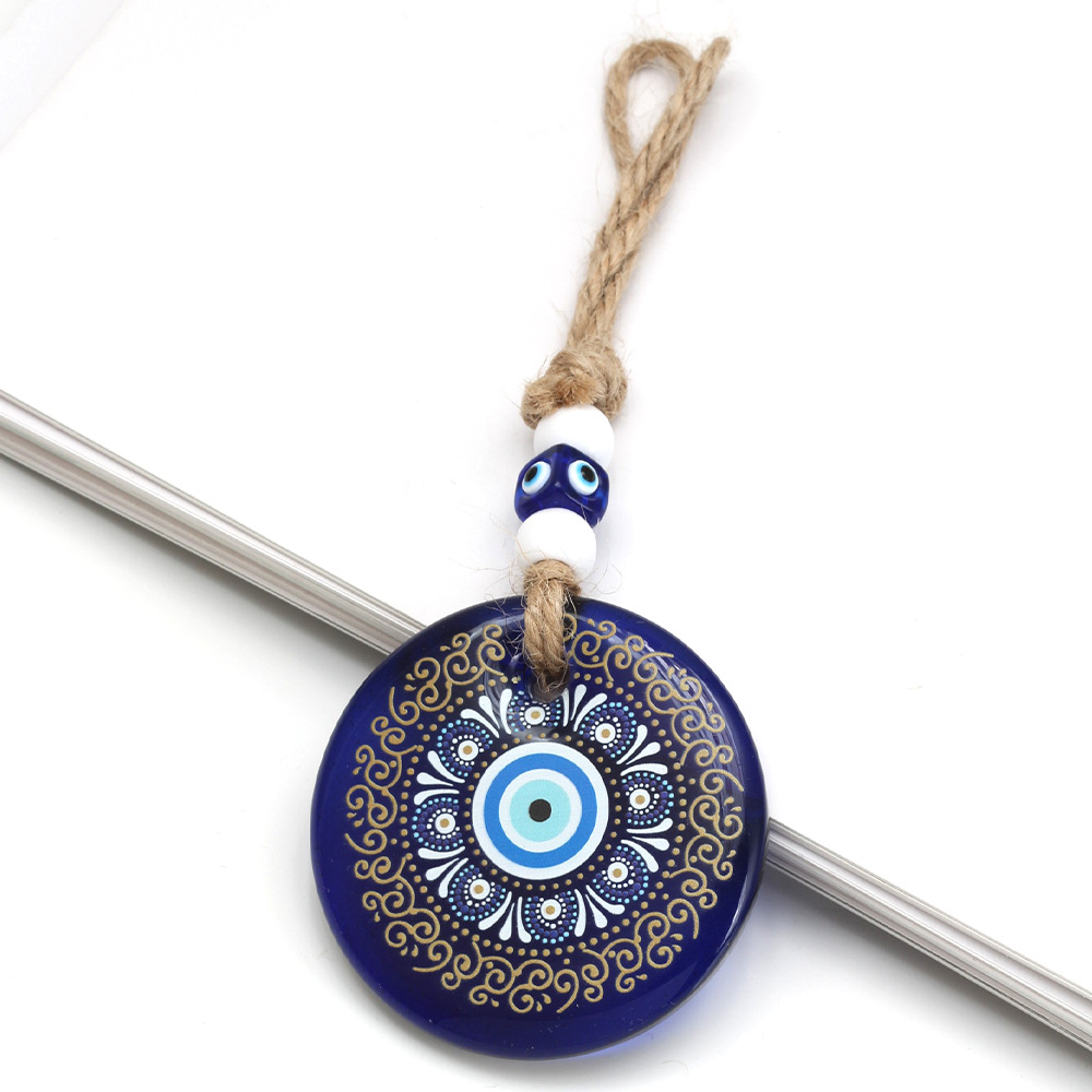 138g Weight Bag Pendant, Keychain Classification 1 Piece Quantity Holiday, Daily Occasion Glass Material Devil's Eye Pattern Unisex Gender Retro, Classic Style Style Retro Classic Style Devil's Eye Glass Unisex Bag Pendant Keychain 6