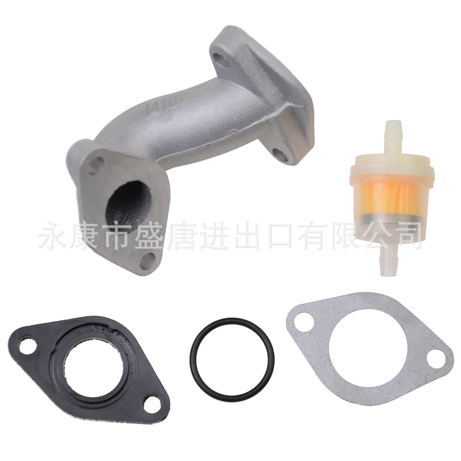 GOOFIT Intake Manifold Bakelite Pad Oil Filter Set for 4-Stroke 50cc-125cc ATV Engine