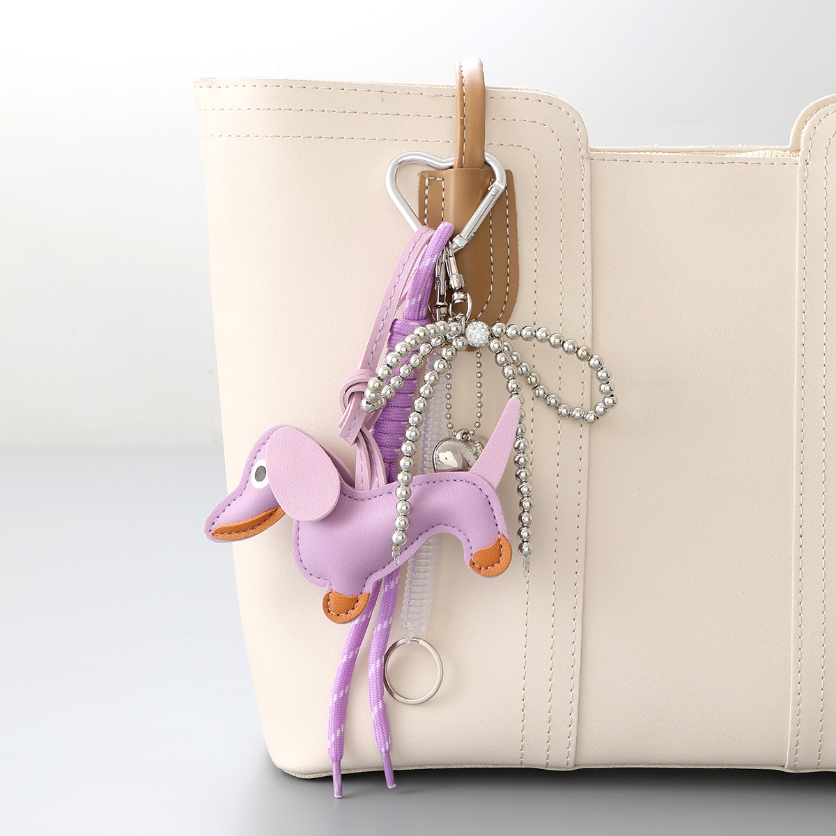 Miu Series Bag Plush Dachshund Dog Backpack Decoration High-end Woven Rope Keychain Pendant_voghion.com