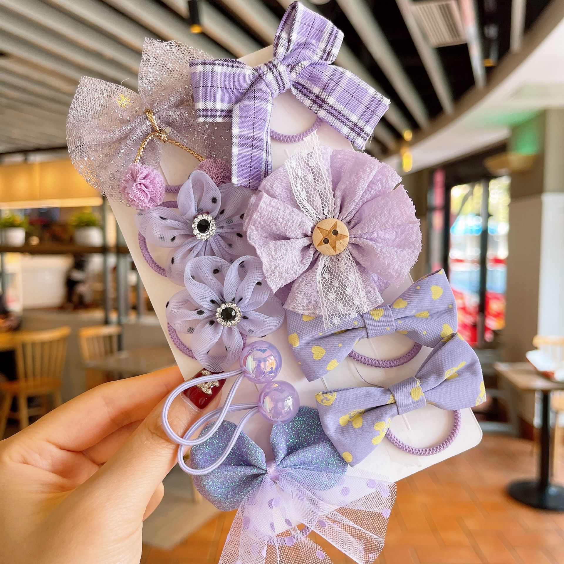 Banda de goma para niños cuerda de pelo para bebés tela para niñas arco de flores no duele accesorios para el cabello banda de pelo lindo Tocado de cola de caballo
