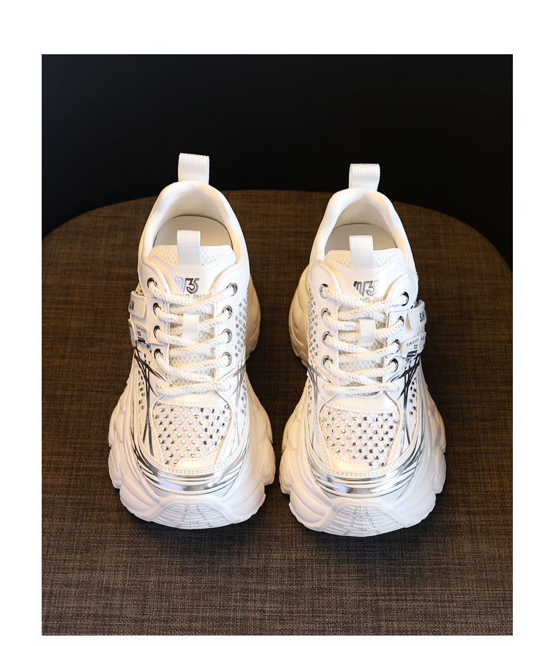 Giày sneaker nữ đế dày platform tăng chiều cao phong cách hot trend — đen chi tiết 19