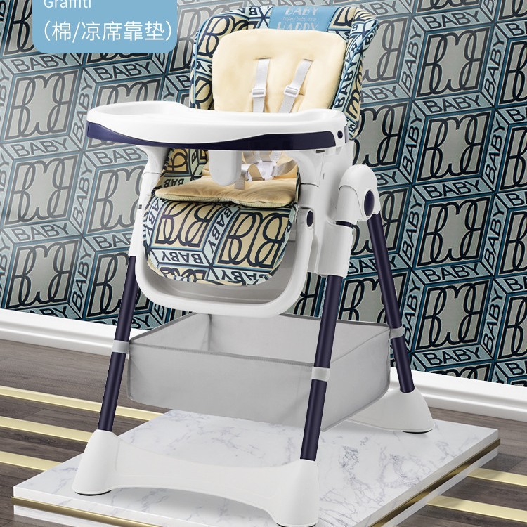 Silla de comedor plegable portátil para bebés sin instalación, silla de comedor para niños de dibujos animados domésticos, silla de comedor para niños que se puede sentar y acostar image 20
