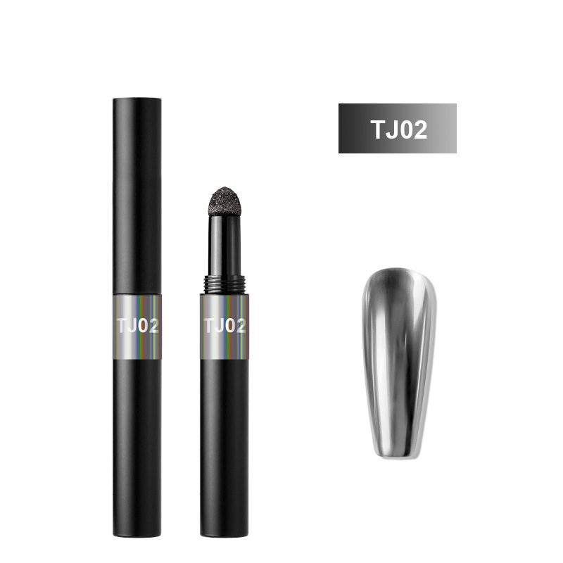 Finger Concubine Nail Art Series TJ12 Color Nail Art Mirror Polvo en polvo Lápiz de cojín de aire sin polvo volador Espejo de titanio Pluma de cojín de aire en polvo de hadas