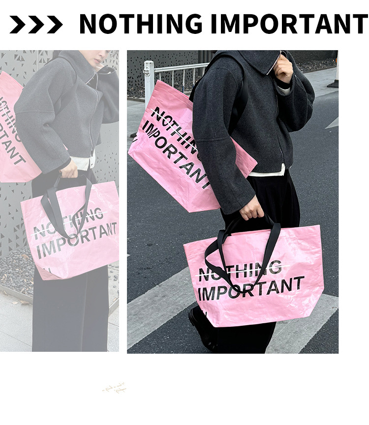 128g Weight Open Closure Type Single Shoulder Strap, Top Handle Strap Type Shopping bags Bags Type Casual, Shopping Occasion Nylon, Fabric Material Vocabulary Words/Name, Slogan Pattern All Seasons Season Women's Gender Streetwear Style Square Shape Women's Streetwear Vocabulary Words/Name Slogan Nylon Fabric Shopping Bags