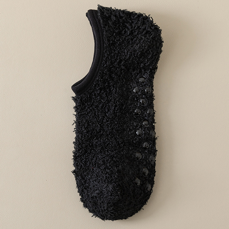 Calcetines de Piso para Hombre de Terciopelo de Coral Antideslizantes y Térmicos para Invierno