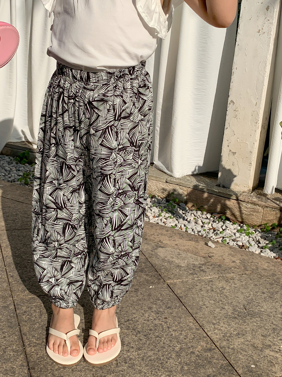 Children's grandma pants children's mosquito-proof pants summer soft girls' pants thin girls' summer pants summer beach pants