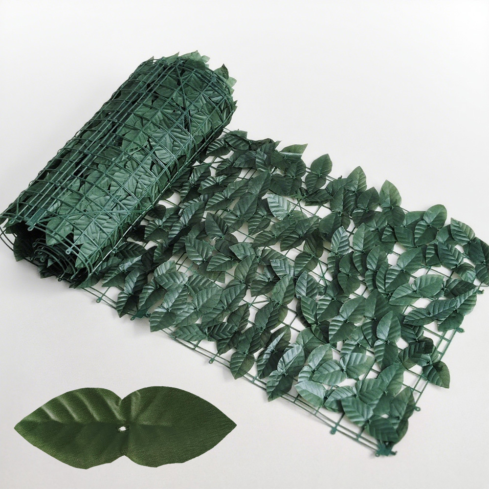 valla de hoja de simulación valla de jardín valla de balcón para proteger la pared verde artificial valla de hoja de grasa verde